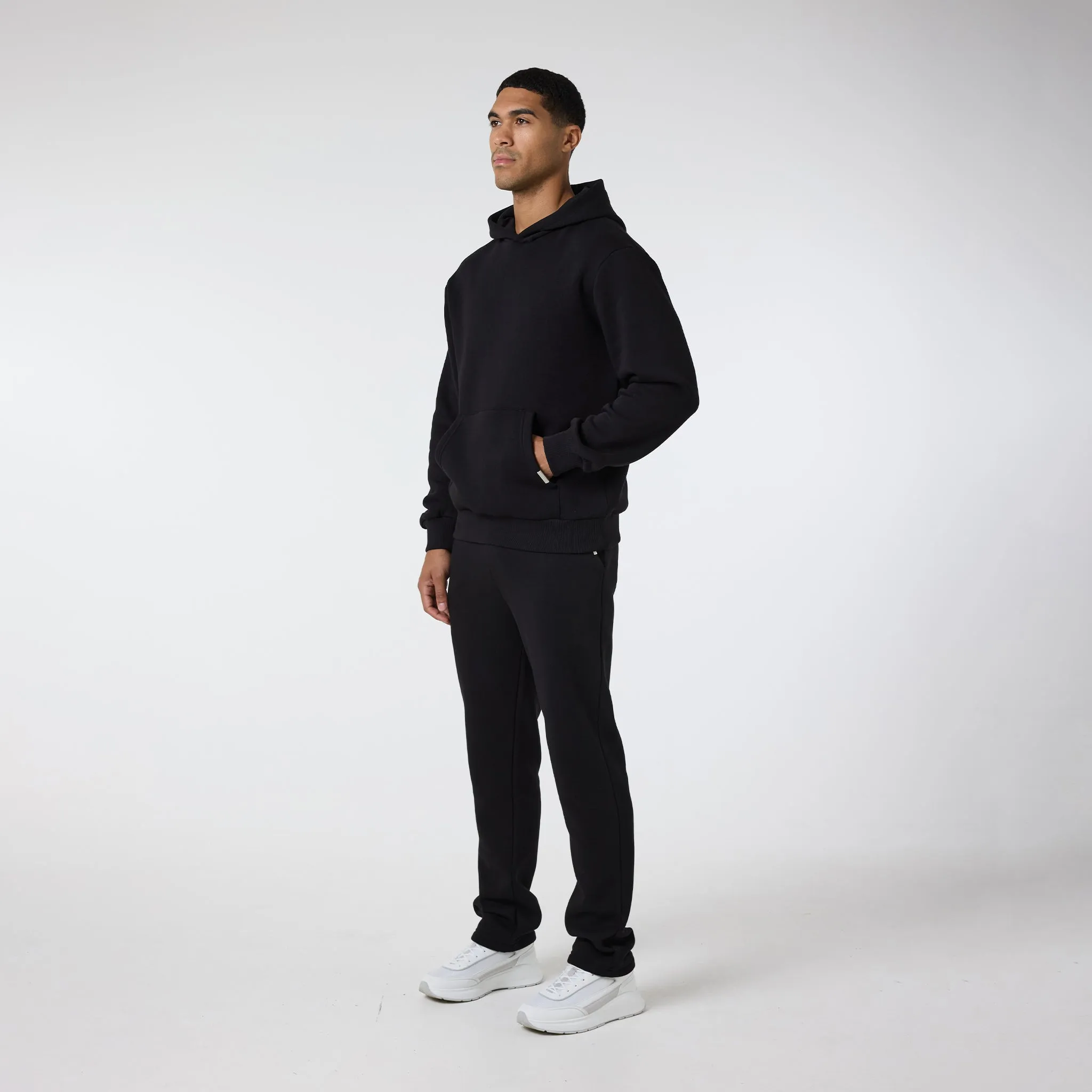2-Pack Relaxed Fit Hoodie | Black Light Grey Marl