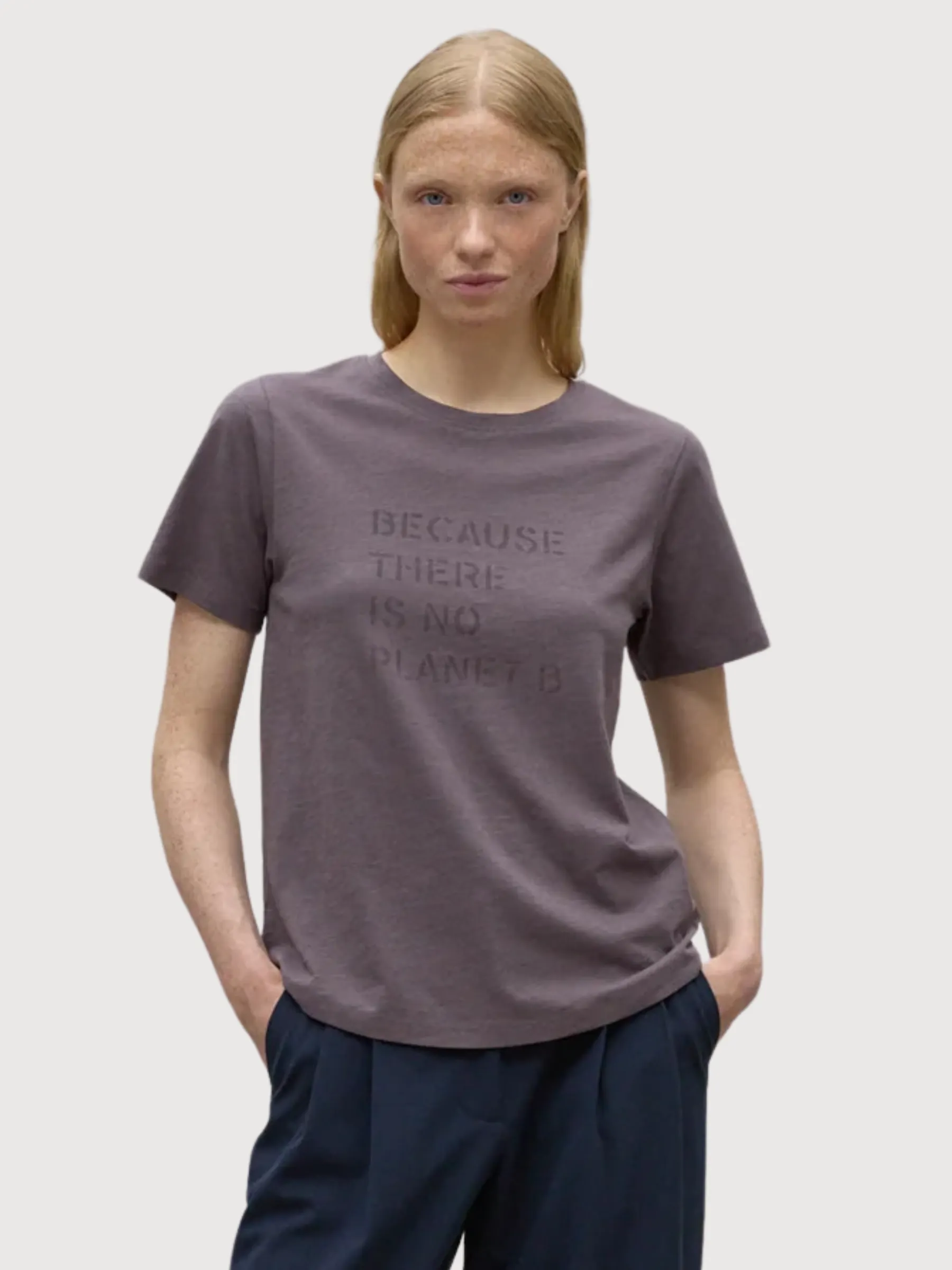 Ambel Peppercorn Purple Woman T-Shirt | Ecoalf