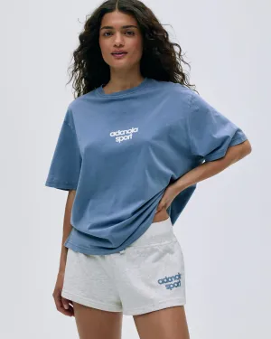 AS Bold Vintage Wash Lightweight T-shirt - Vintage Blue/Marshmallow White
