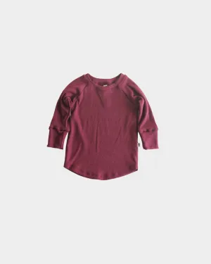 Babysprouts Long Sleeve Rib Top - Cranberry