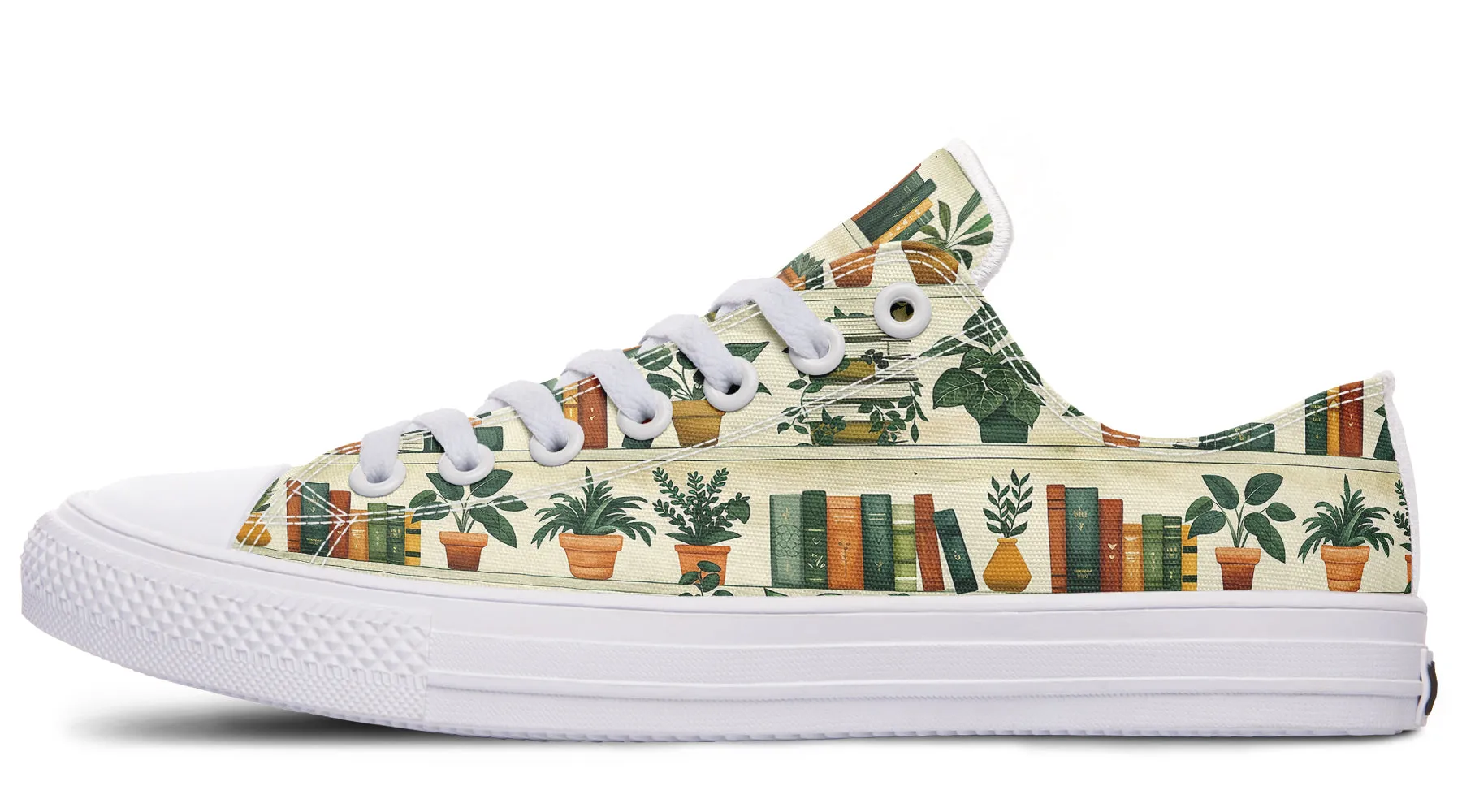 Books And Plants Low Tops