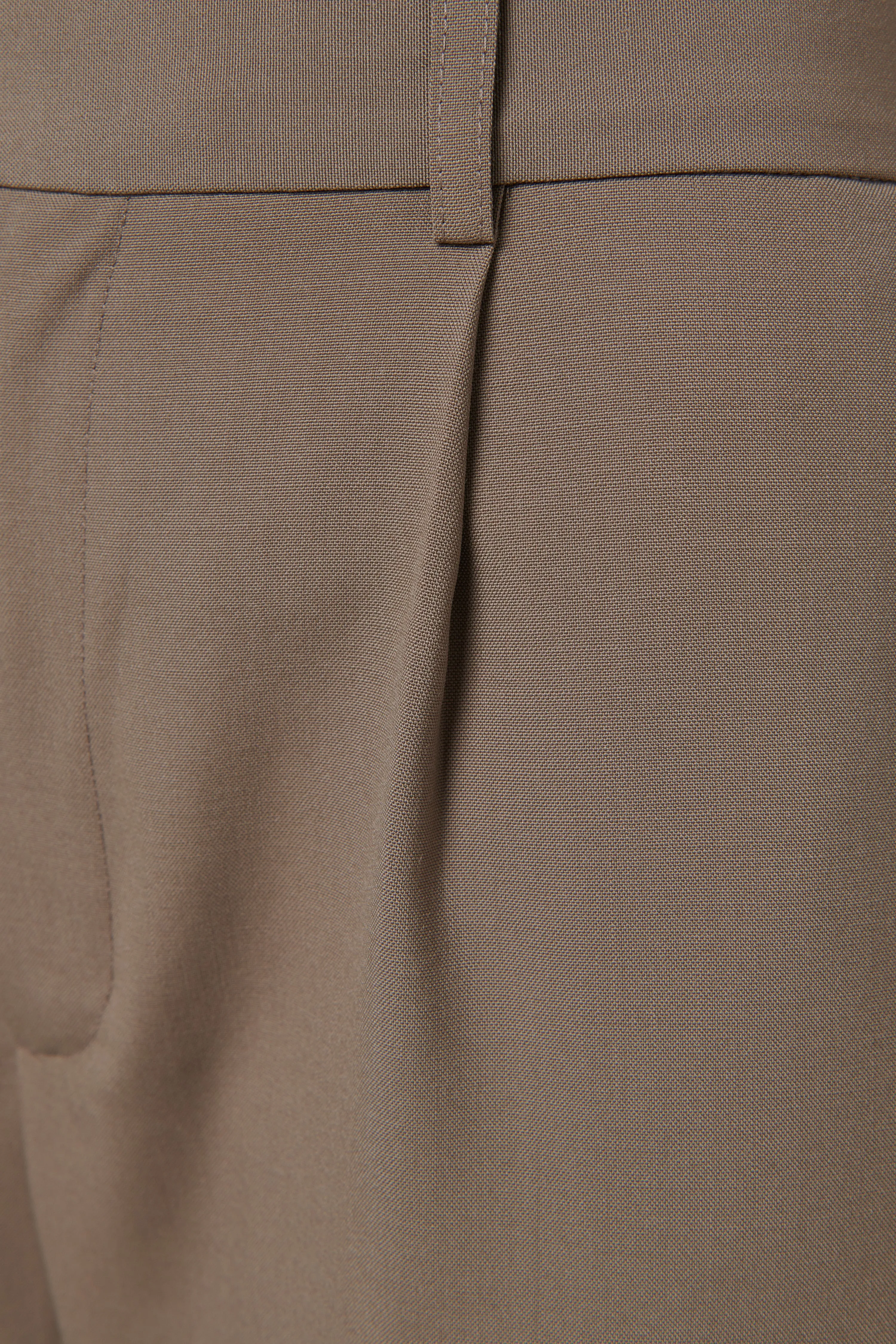 Brown Single Pleated Pants