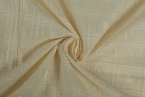 Cream Checks Cotton Self Fabric