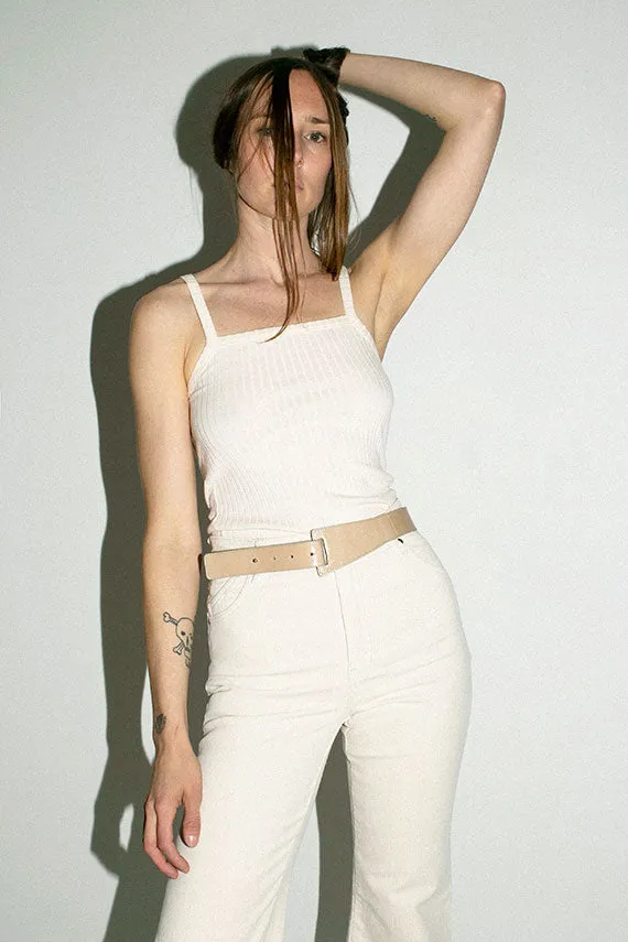 Cream Lupa Tank Top