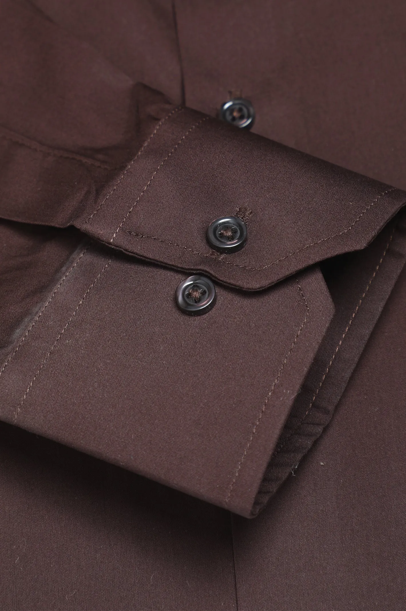 Dark Brown Plain Formal Shirt