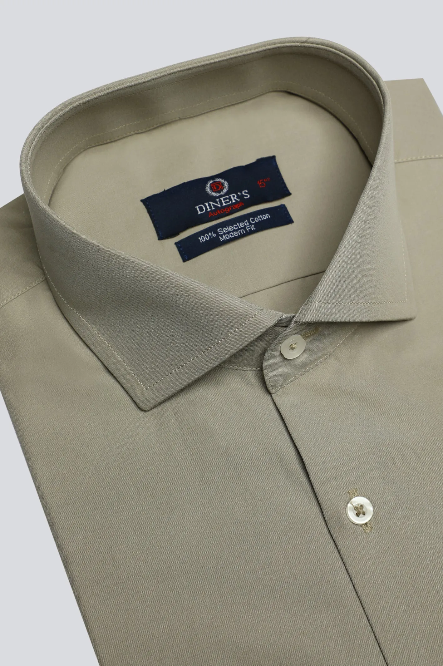 Dark Fawn Plain Formal Autograph Shirt