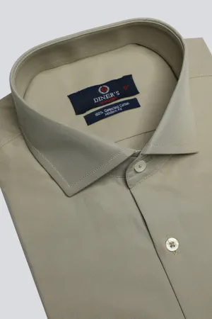 Dark Fawn Plain Formal Autograph Shirt