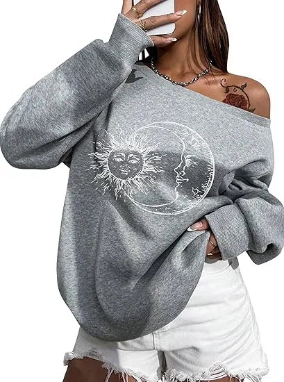 Deep Grey Comfy Pullover Sweatshirt w/Pockets