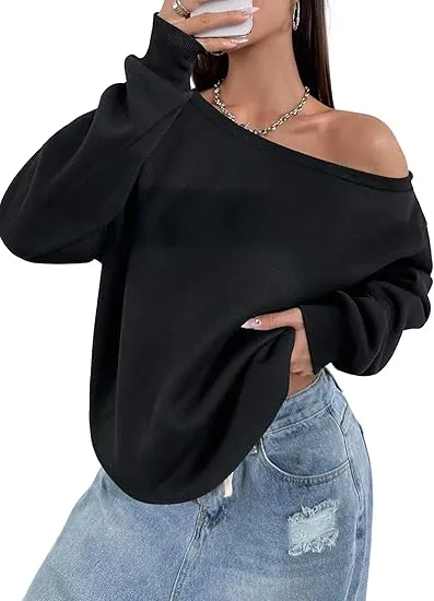 Deep Grey Comfy Pullover Sweatshirt w/Pockets