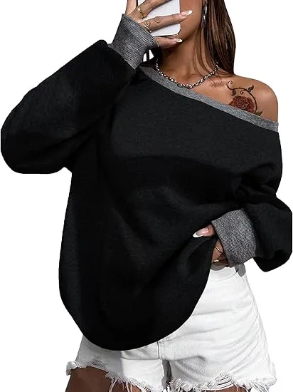 Deep Grey Comfy Pullover Sweatshirt w/Pockets