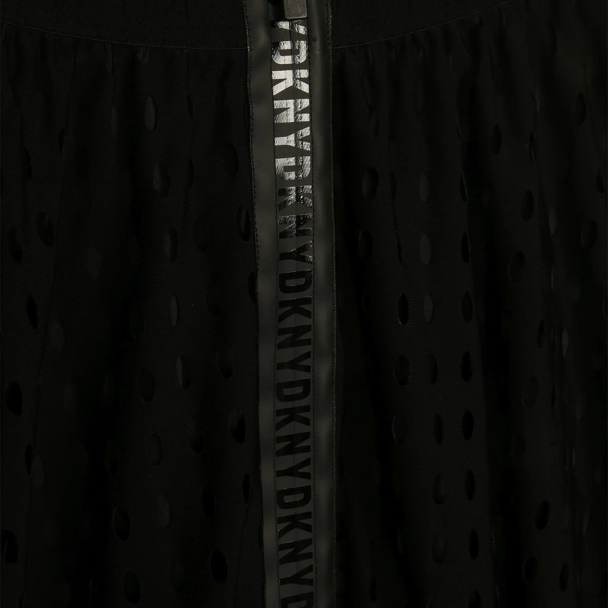 DKNY Junior Black Laser Cut Fancy Jersey Long Skirt _ D33621-09B