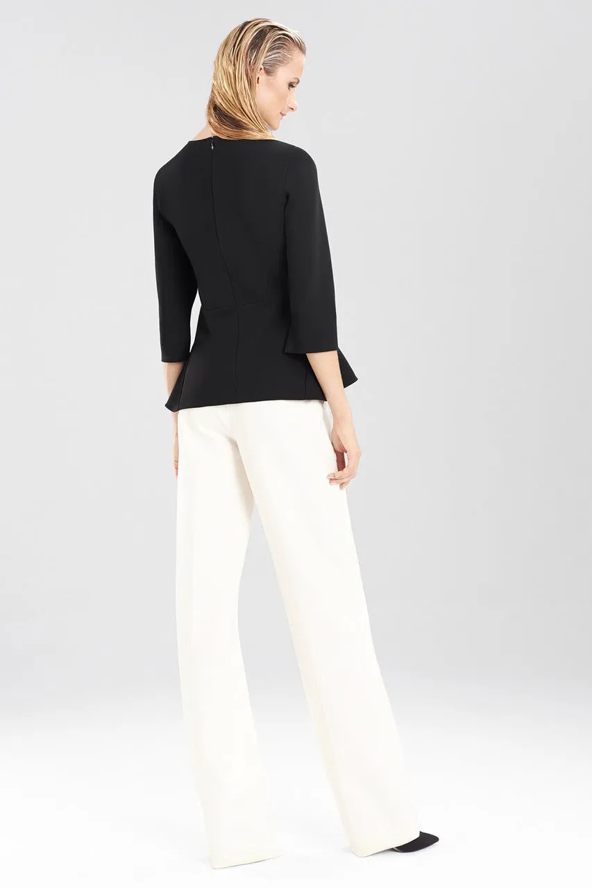 Double Knit Jersey Elbow Sleeve Top