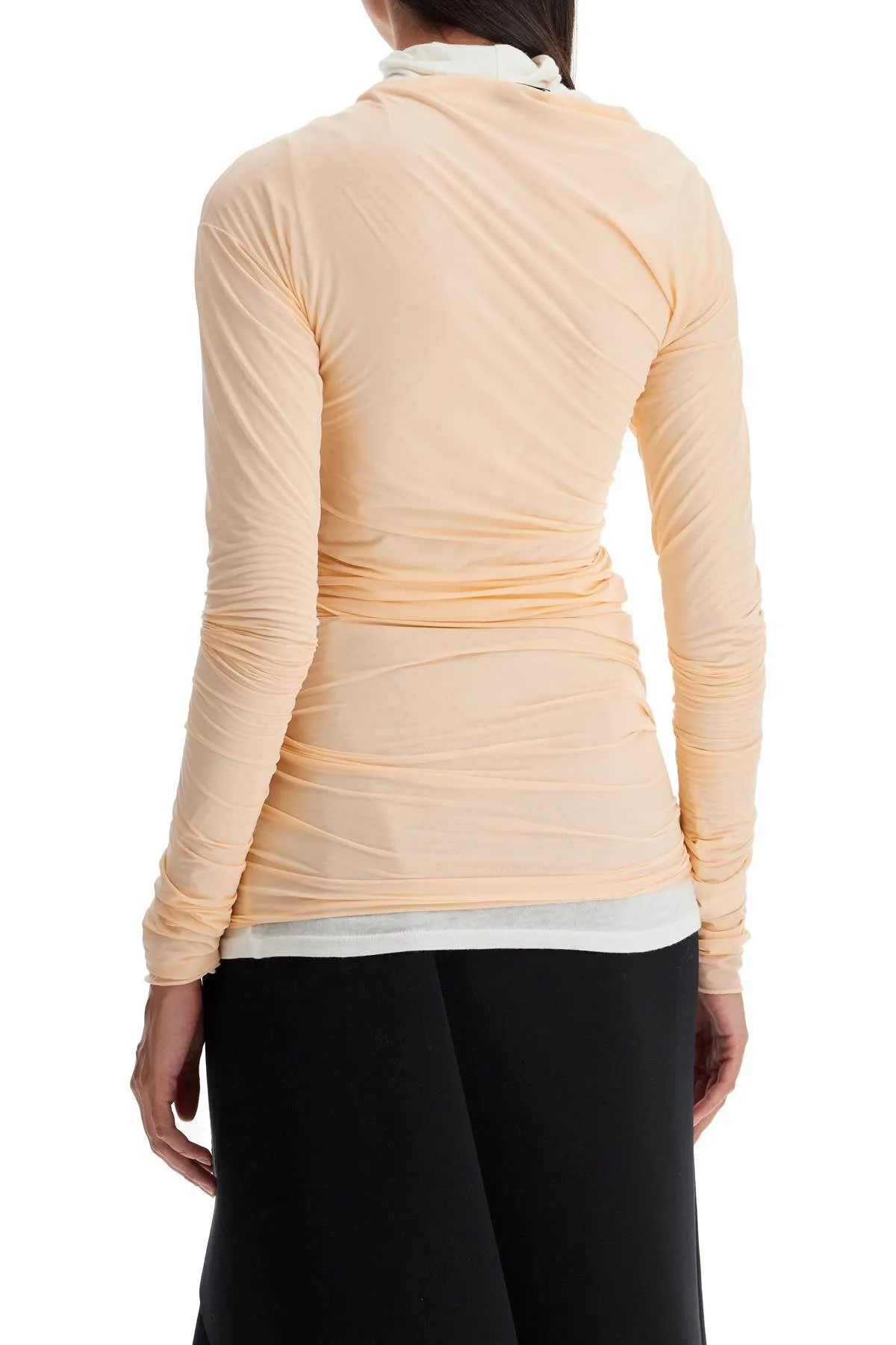 Dries Van Noten Long-Sleeved Draped Top With