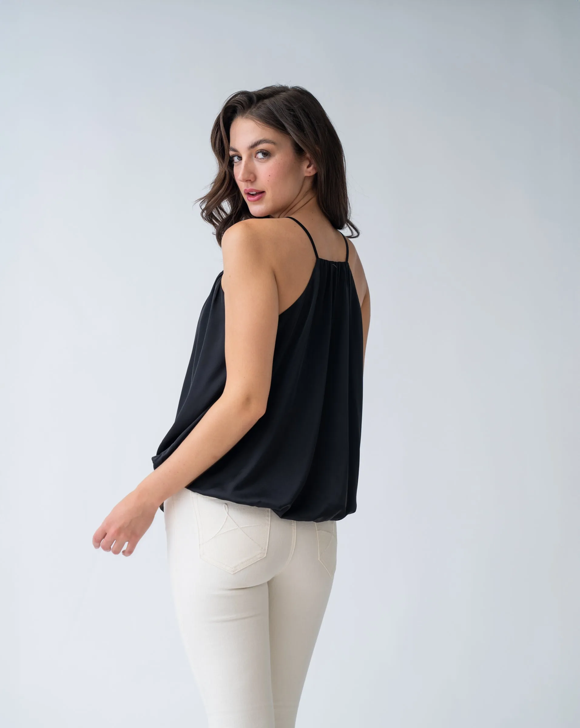 Faux Wrap Sleeveless Top