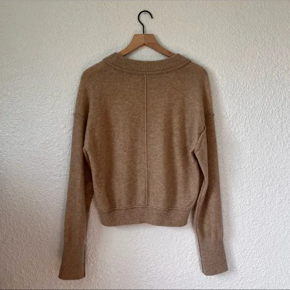 Free People Kora Cashmere Crew Sweater In Vintage Linen