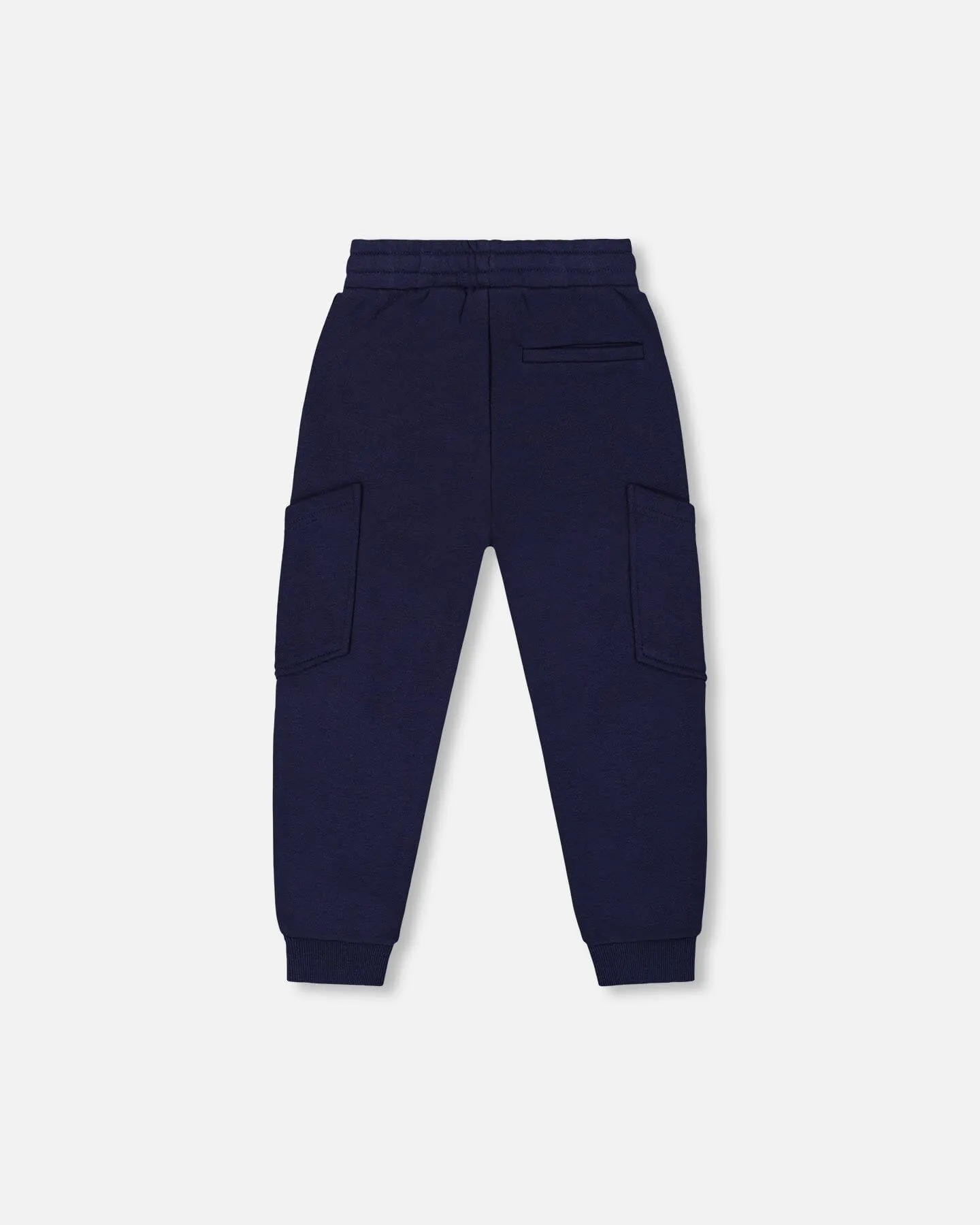 French Terry Sweatpants With Side Pockets Navy Blue