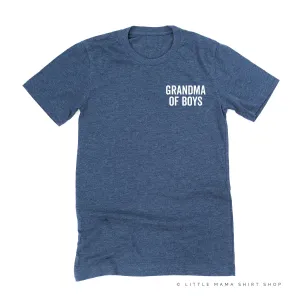 GRANDMA OF BOYS - BLOCK FONT POCKET SIZE - Unisex Tee
