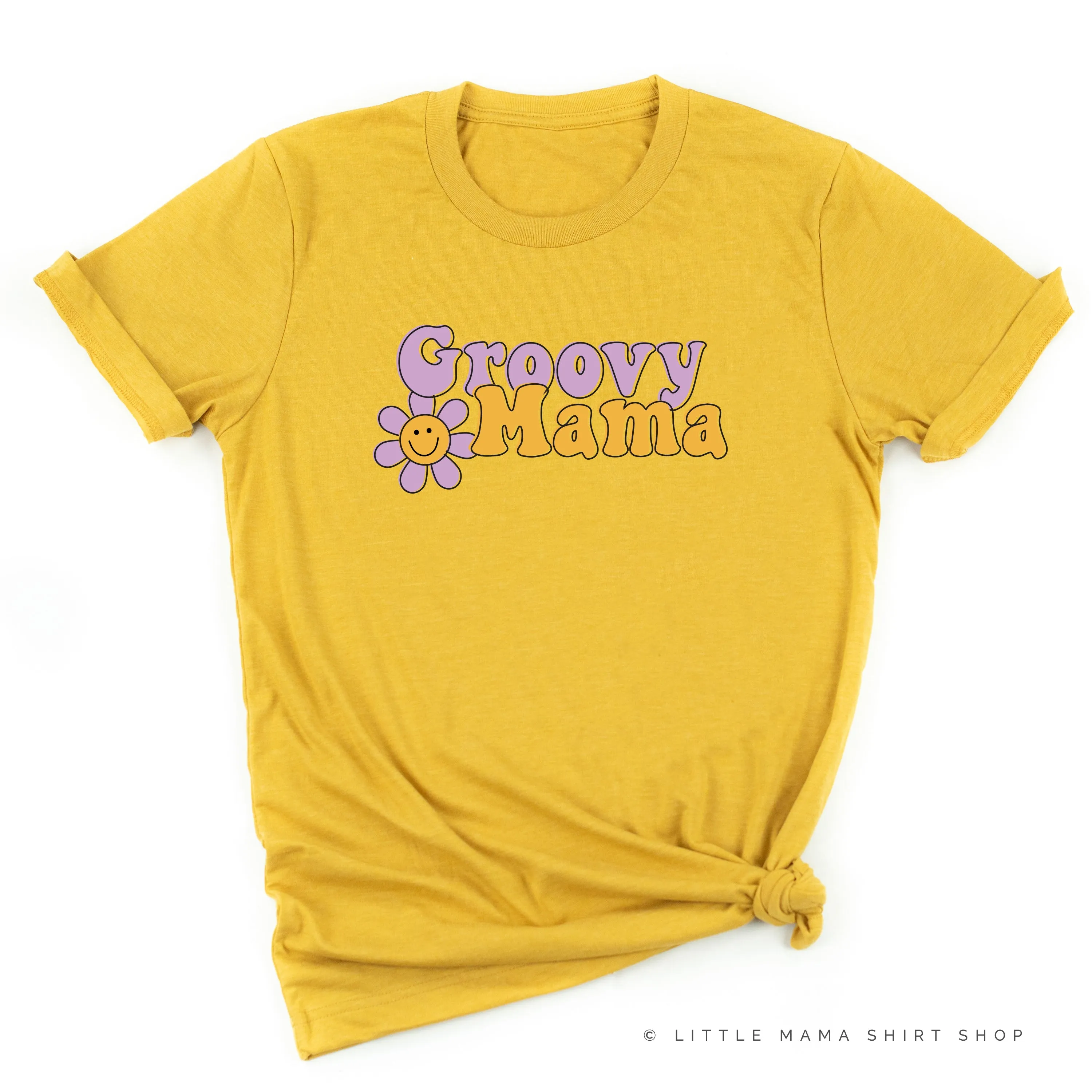 GROOVY MAMA (Purple/Yellow)- Unisex Tee