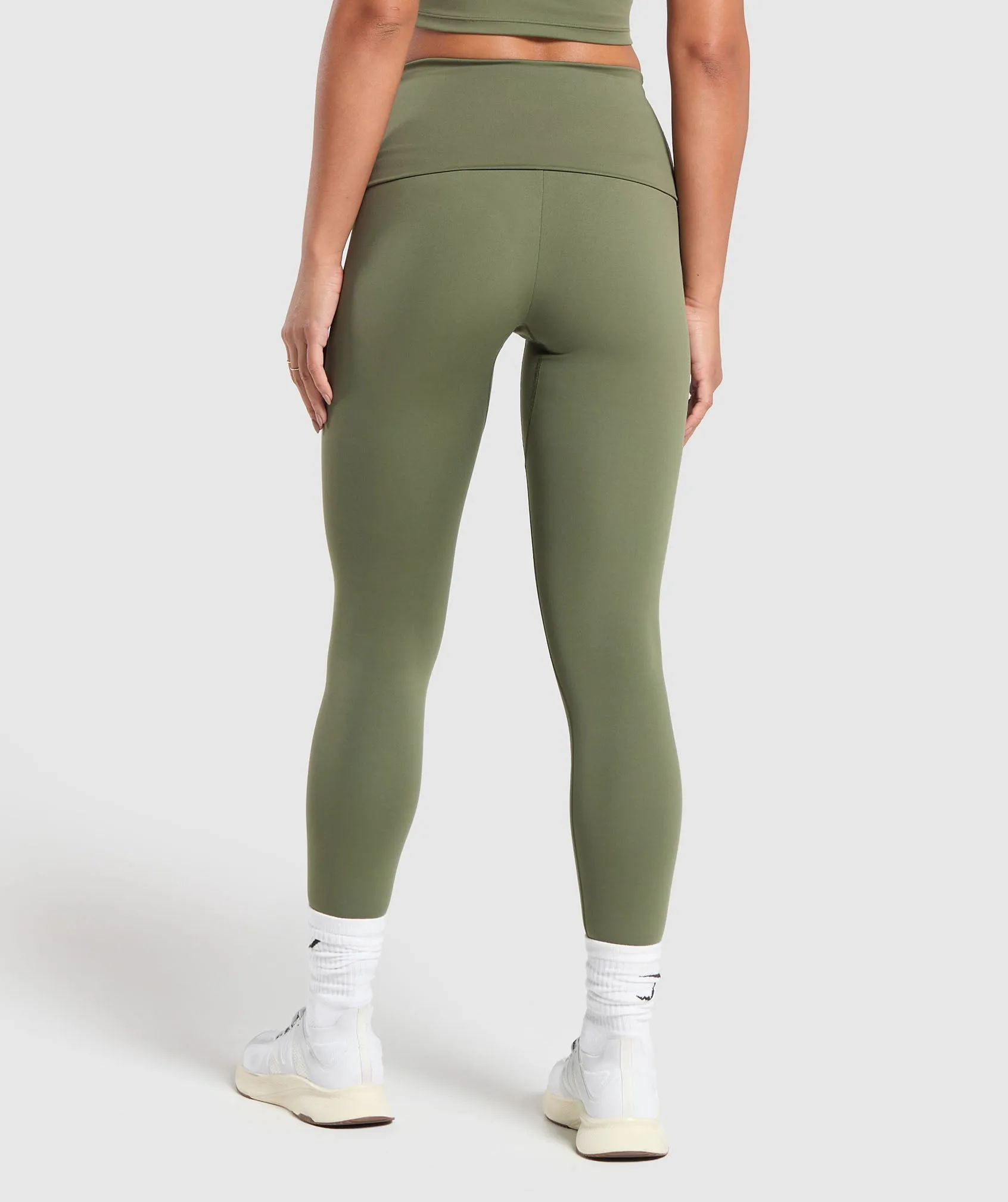 Gymshark Everyday Foldover Leggings - Core Olive