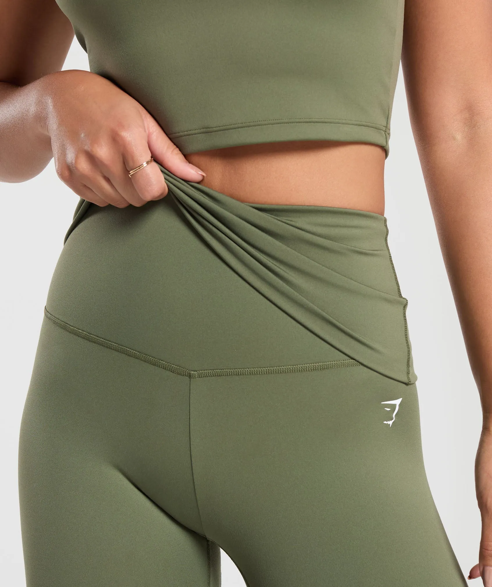 Gymshark Everyday Foldover Leggings - Core Olive