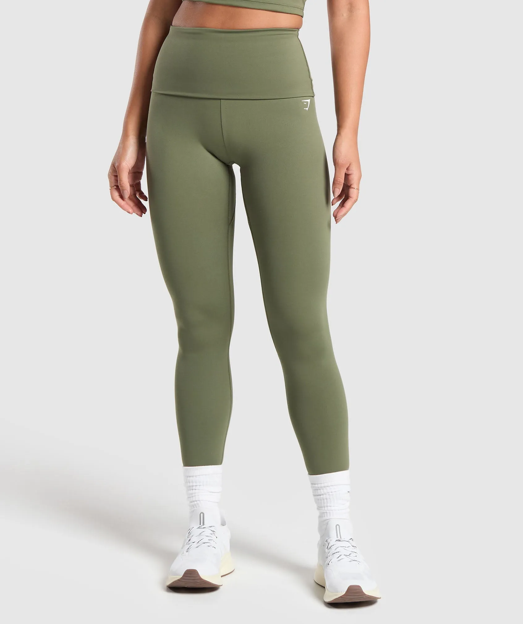 Gymshark Everyday Foldover Leggings - Core Olive