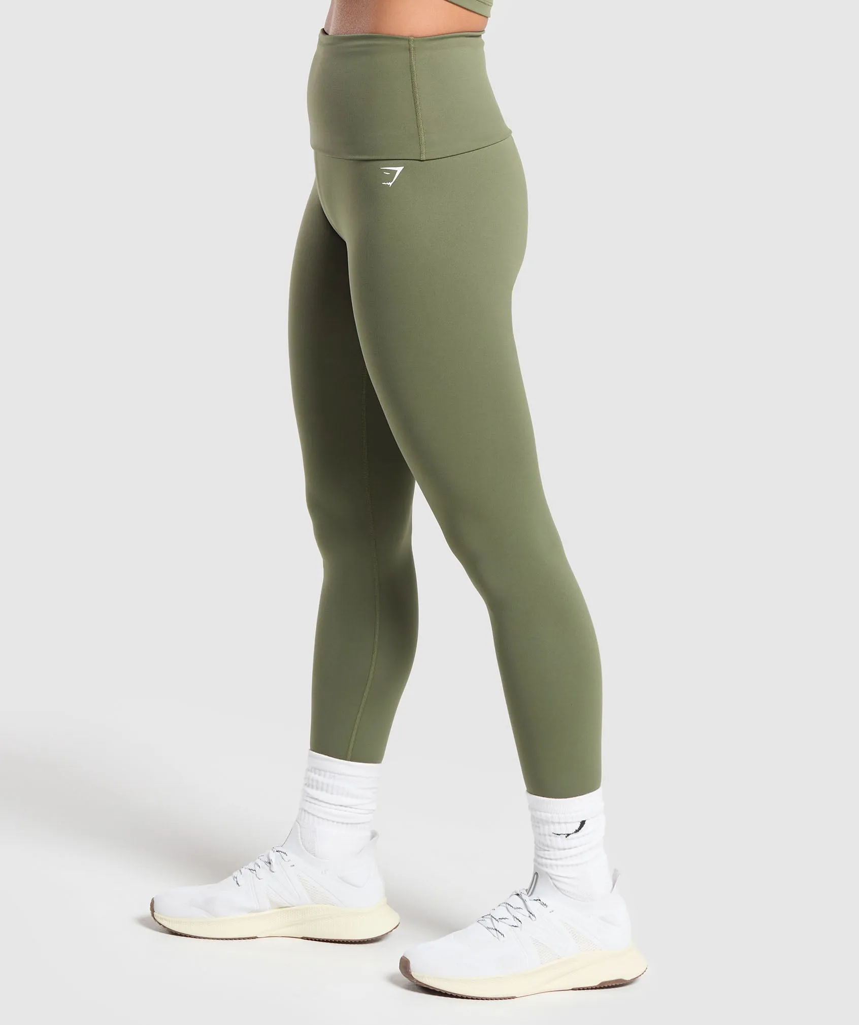 Gymshark Everyday Foldover Leggings - Core Olive