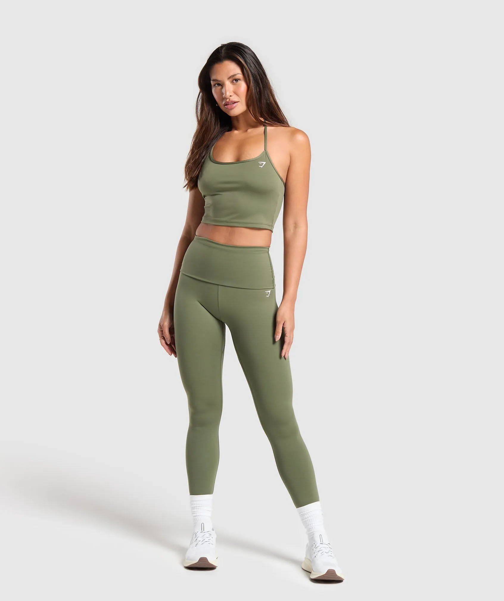 Gymshark Everyday Foldover Leggings - Core Olive