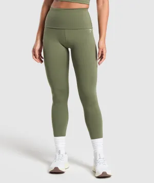 Gymshark Everyday Foldover Leggings - Core Olive