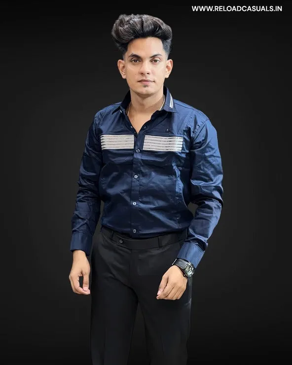 H5 Stripe Imp Satin Shirt