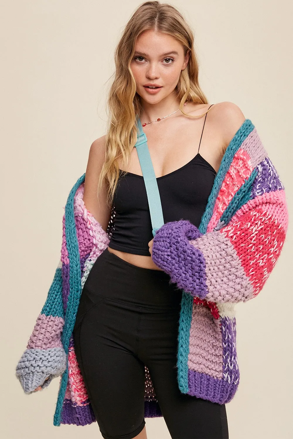 Hand Crochet Bold Knit Cardigan