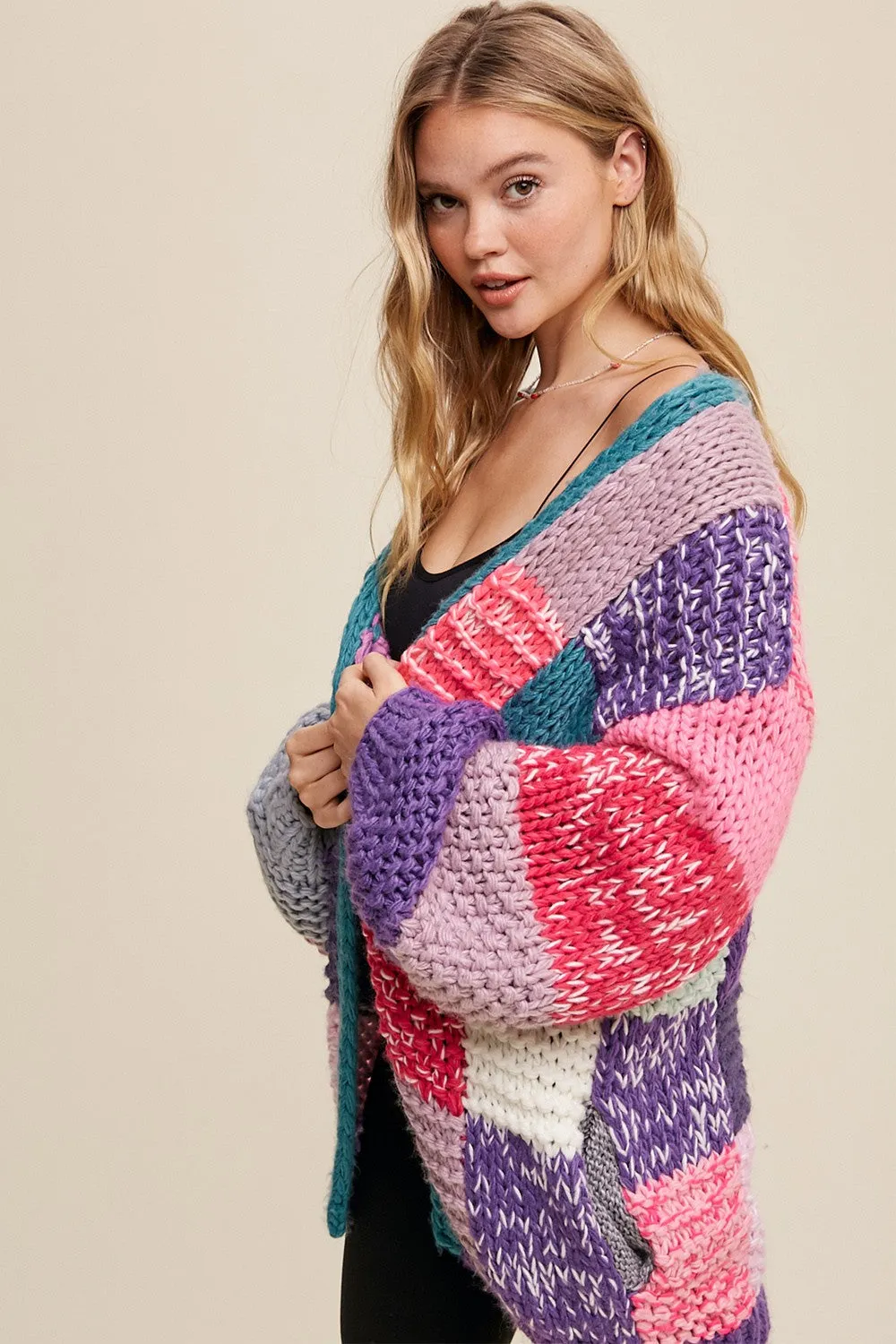 Hand Crochet Bold Knit Cardigan