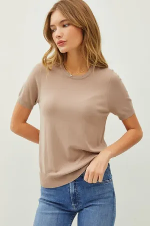Hazelnut Ultra Soft Sweater Tee