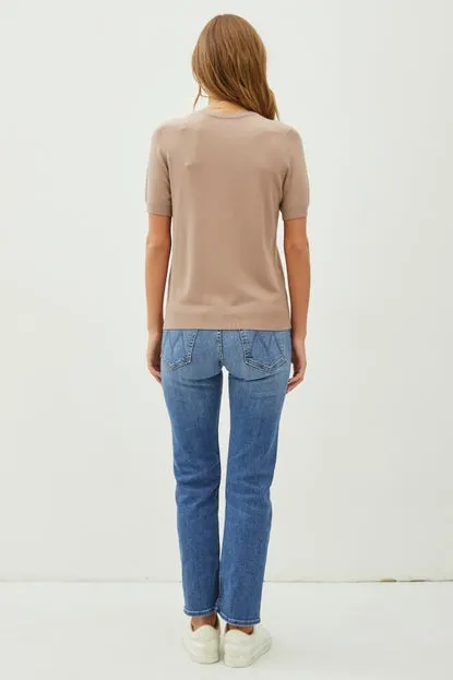 Hazelnut Ultra Soft Sweater Tee