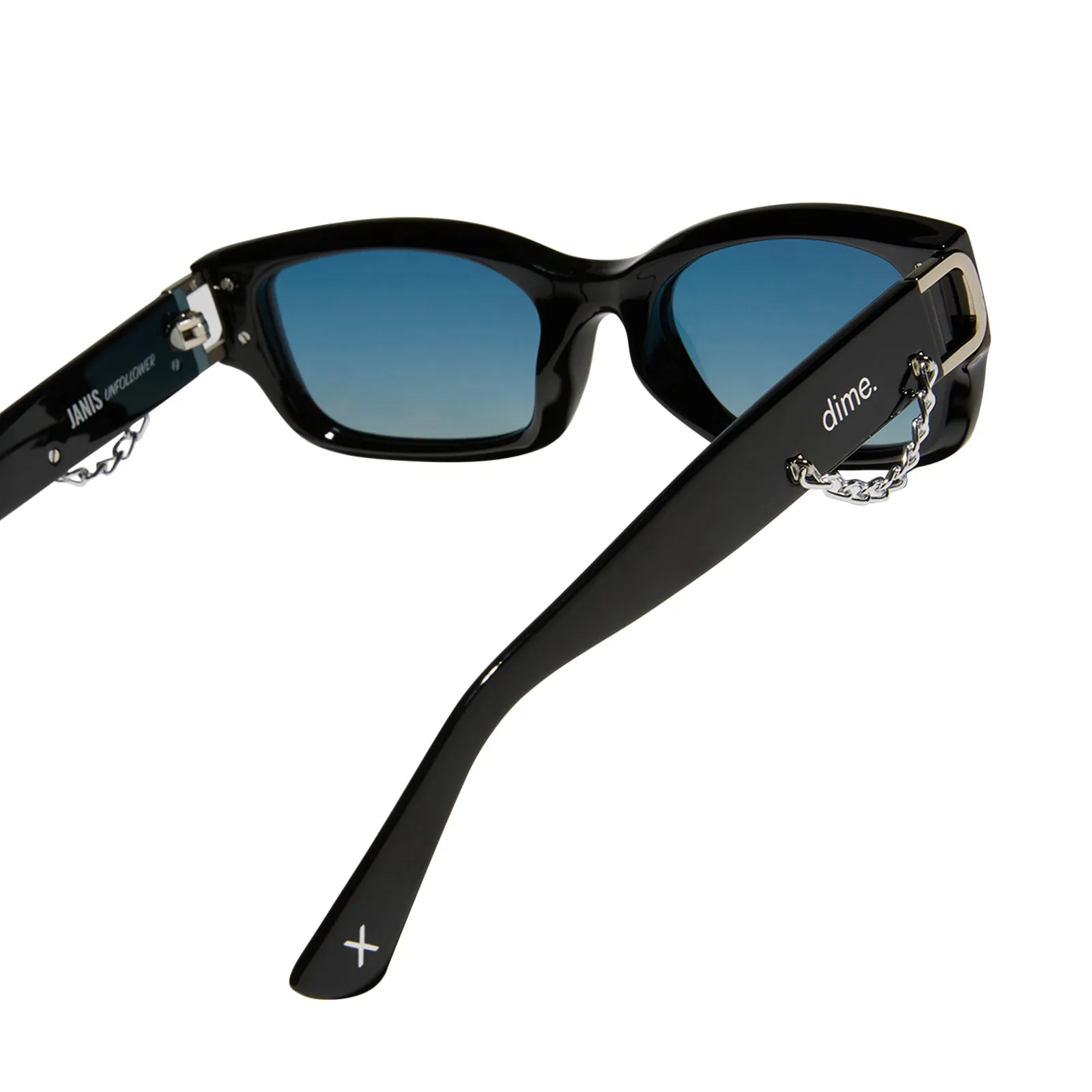 janis - cold, shiny, hard, plastic   punky blue gradient polarized sunglasses