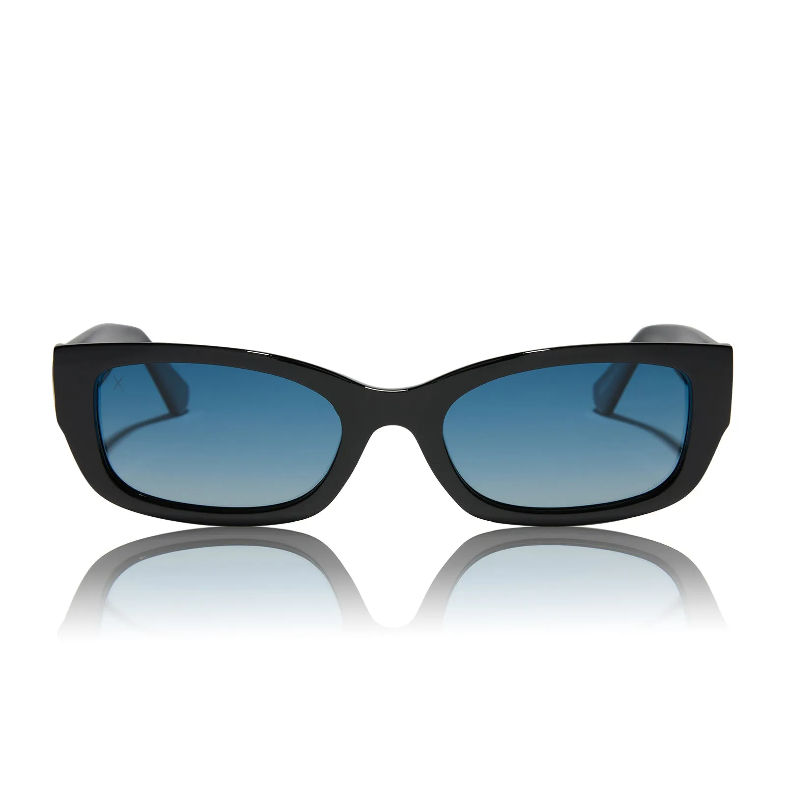 janis - cold, shiny, hard, plastic   punky blue gradient polarized sunglasses