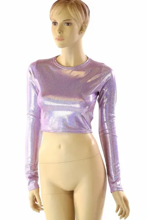 Lilac Crew Neck Crop Top