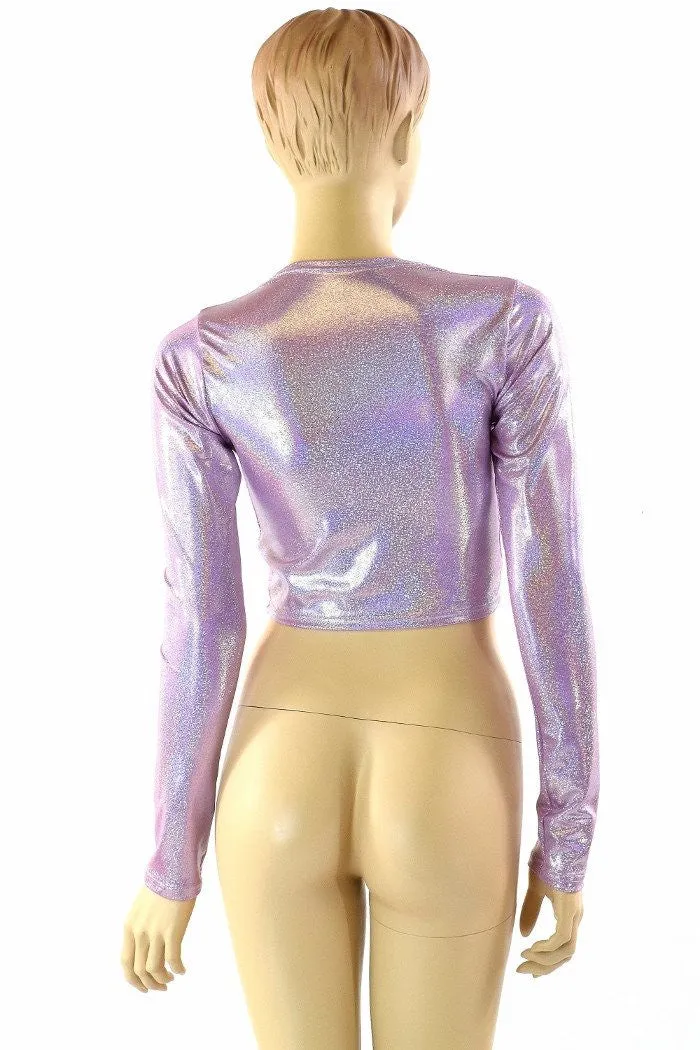 Lilac Crew Neck Crop Top