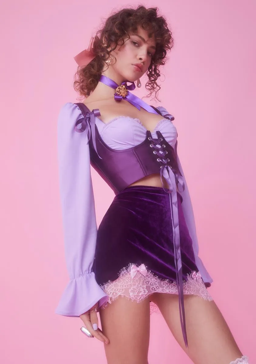 Lilac My Beloved Underbust Corset Top
