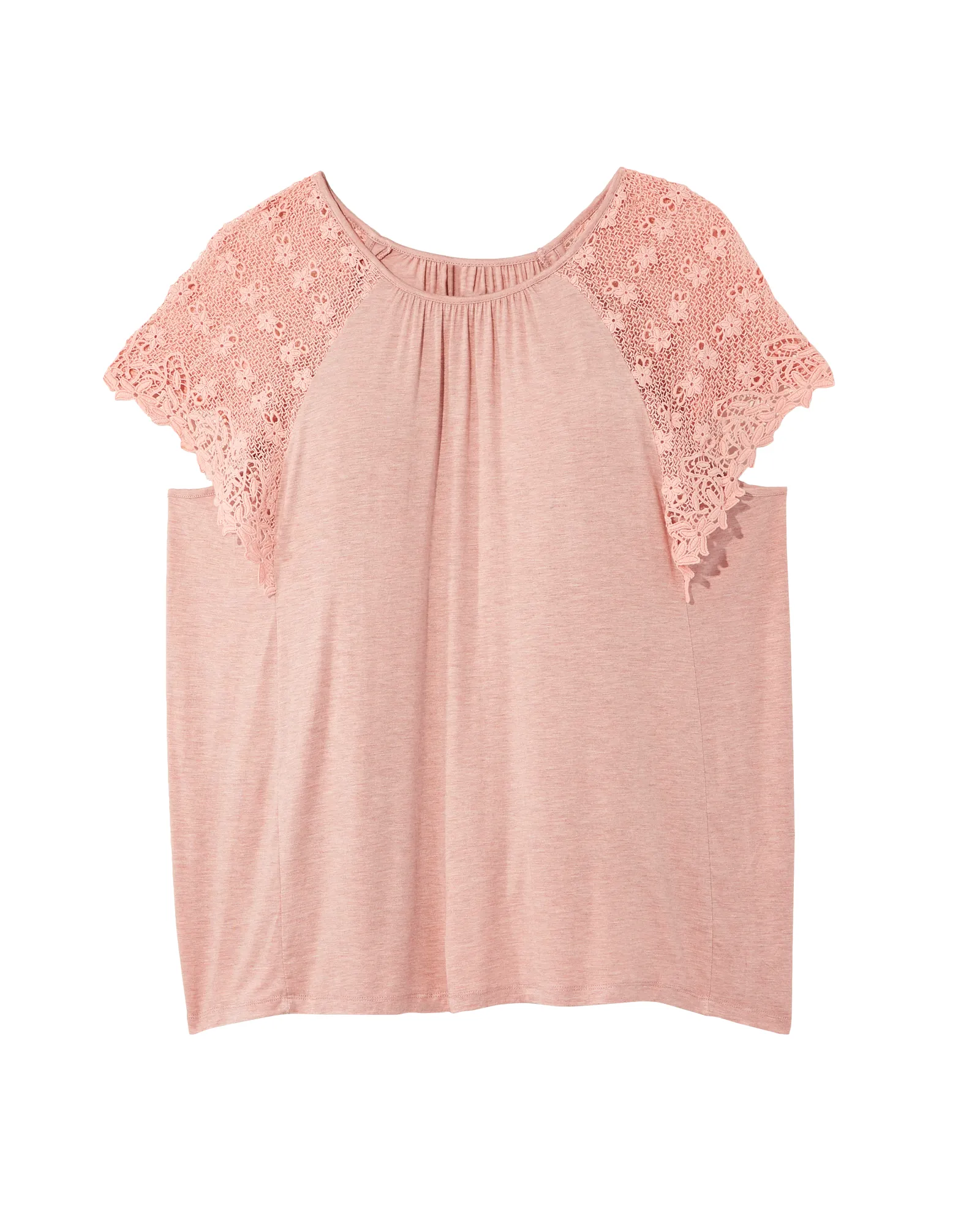 Mara Lace Sleeve Top | Mauve