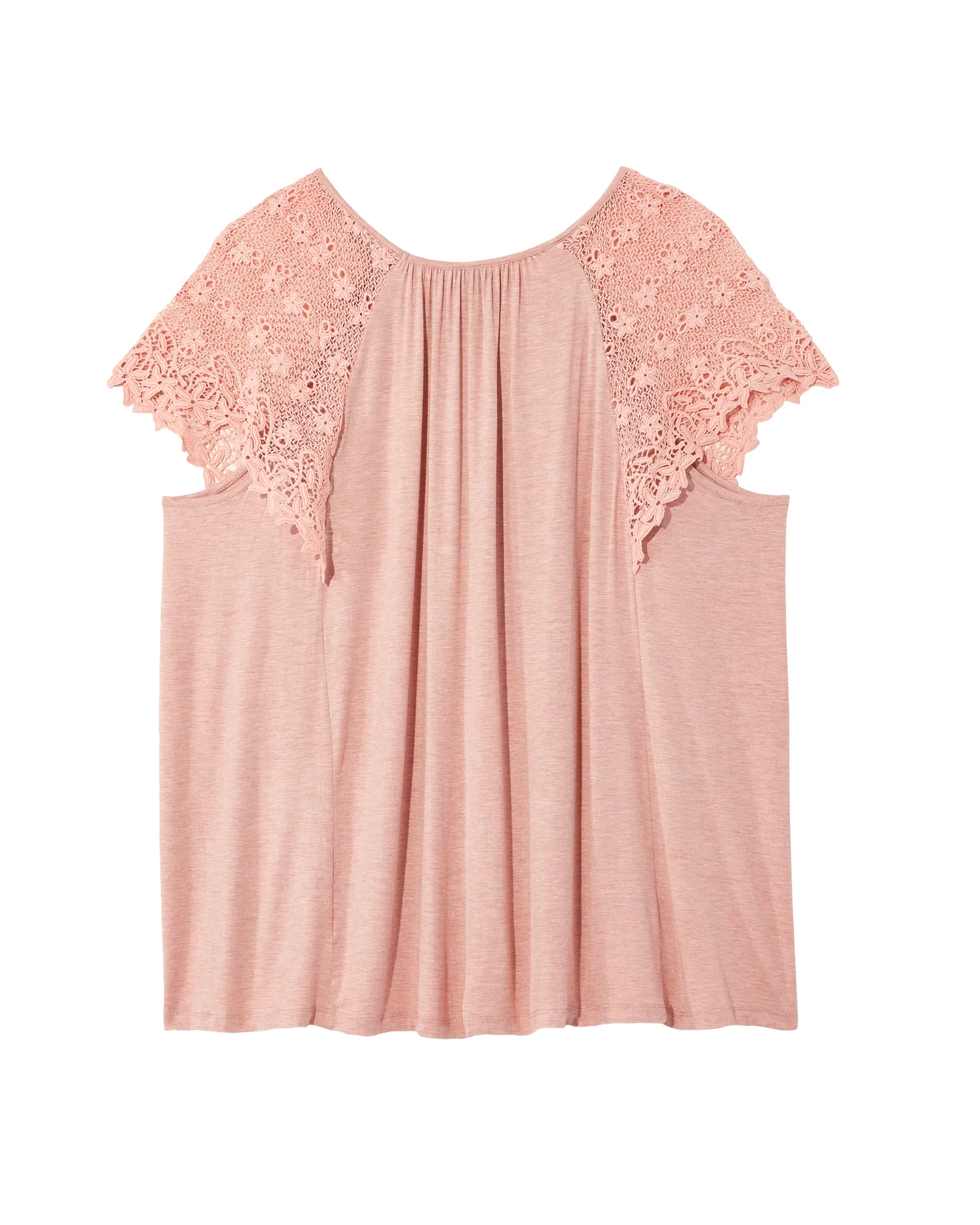 Mara Lace Sleeve Top | Mauve