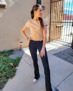 MEROKEETY Short Sleeve Workout Basic Crop Top