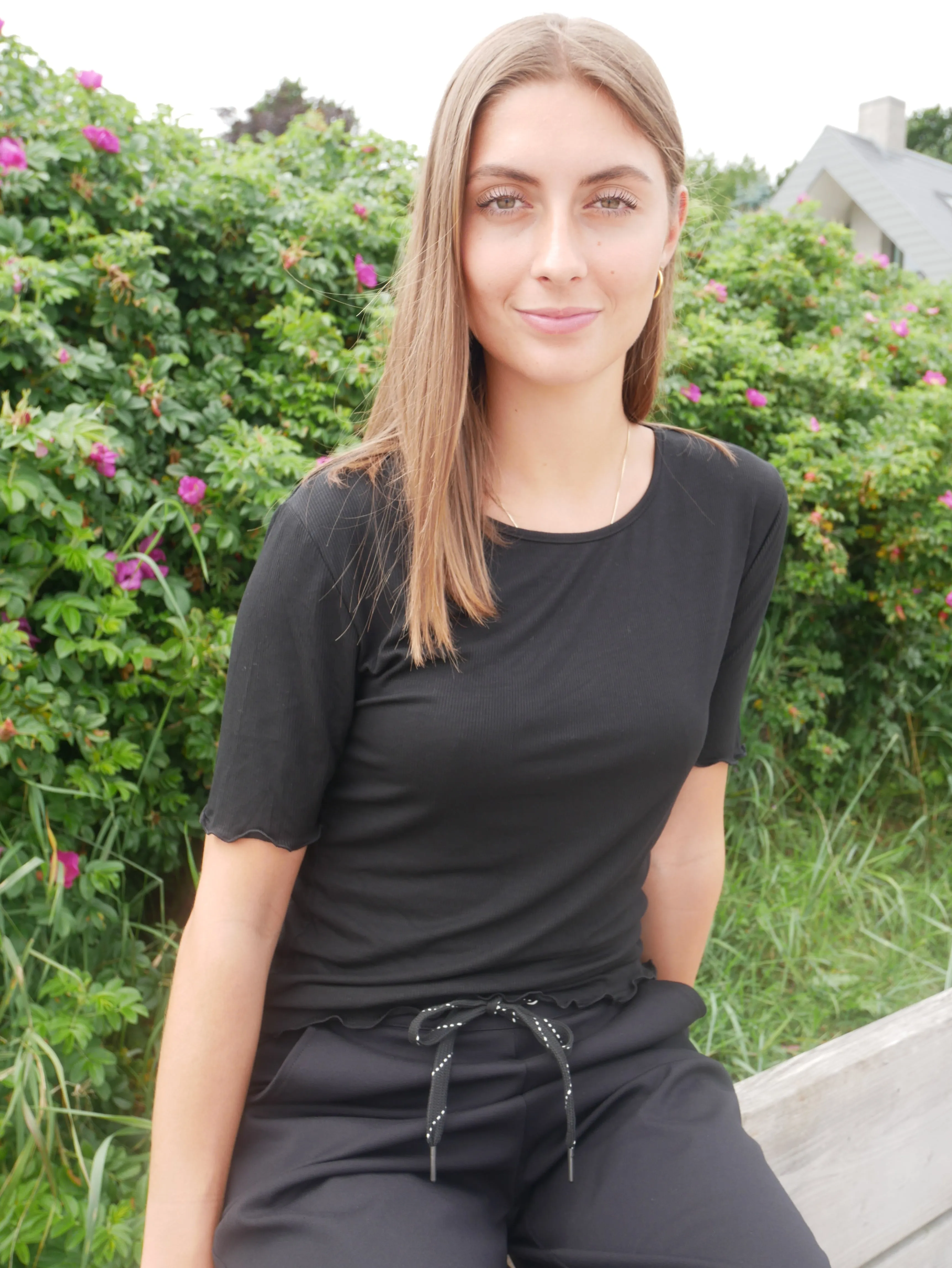 NATALIA-SS-BLOUSE - BLACK