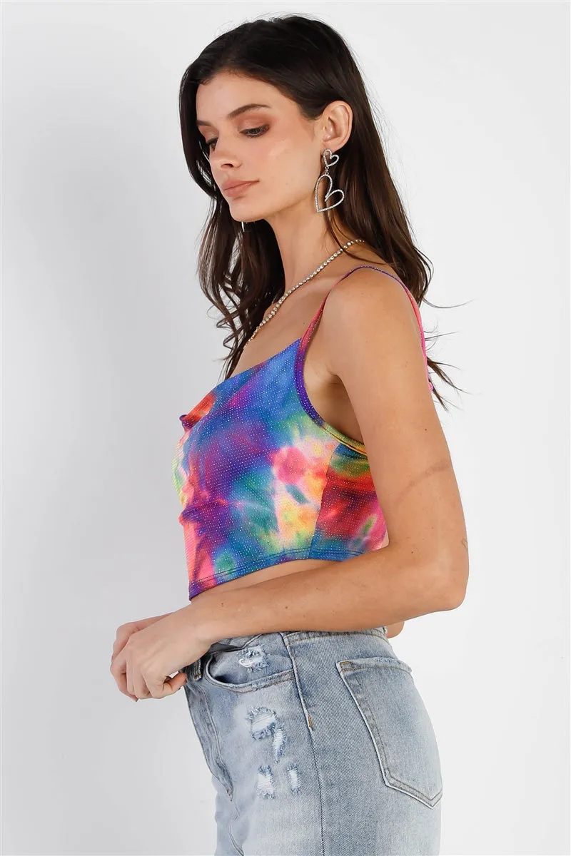 Neon Tie-dye Crop Top