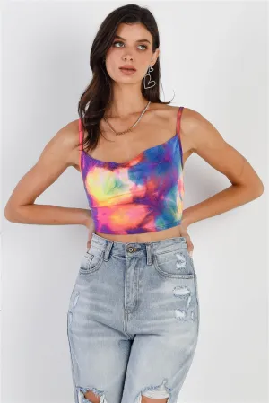 Neon Tie-dye Crop Top