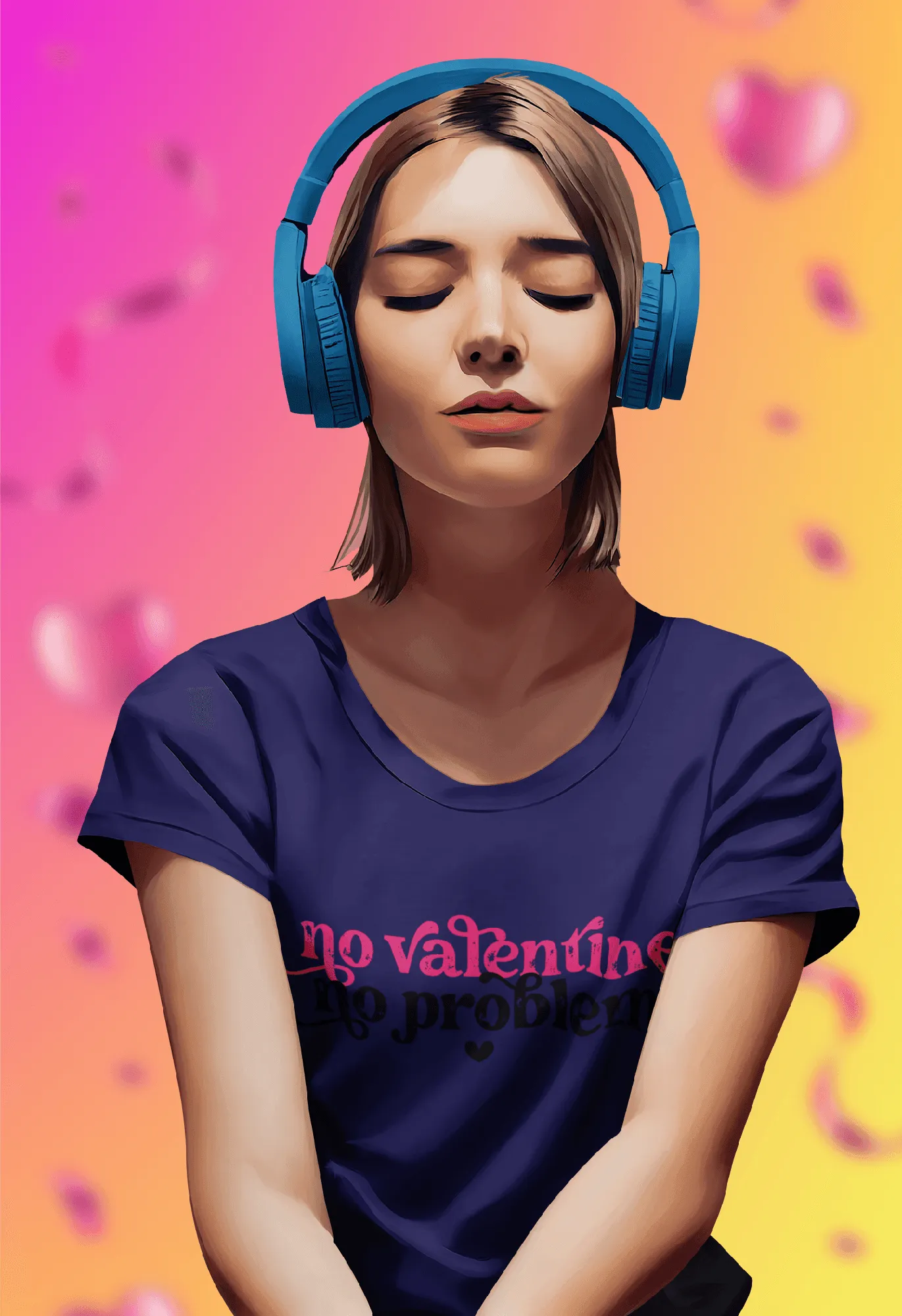 NO VALENTINE NOI PROBLEM T-shirt