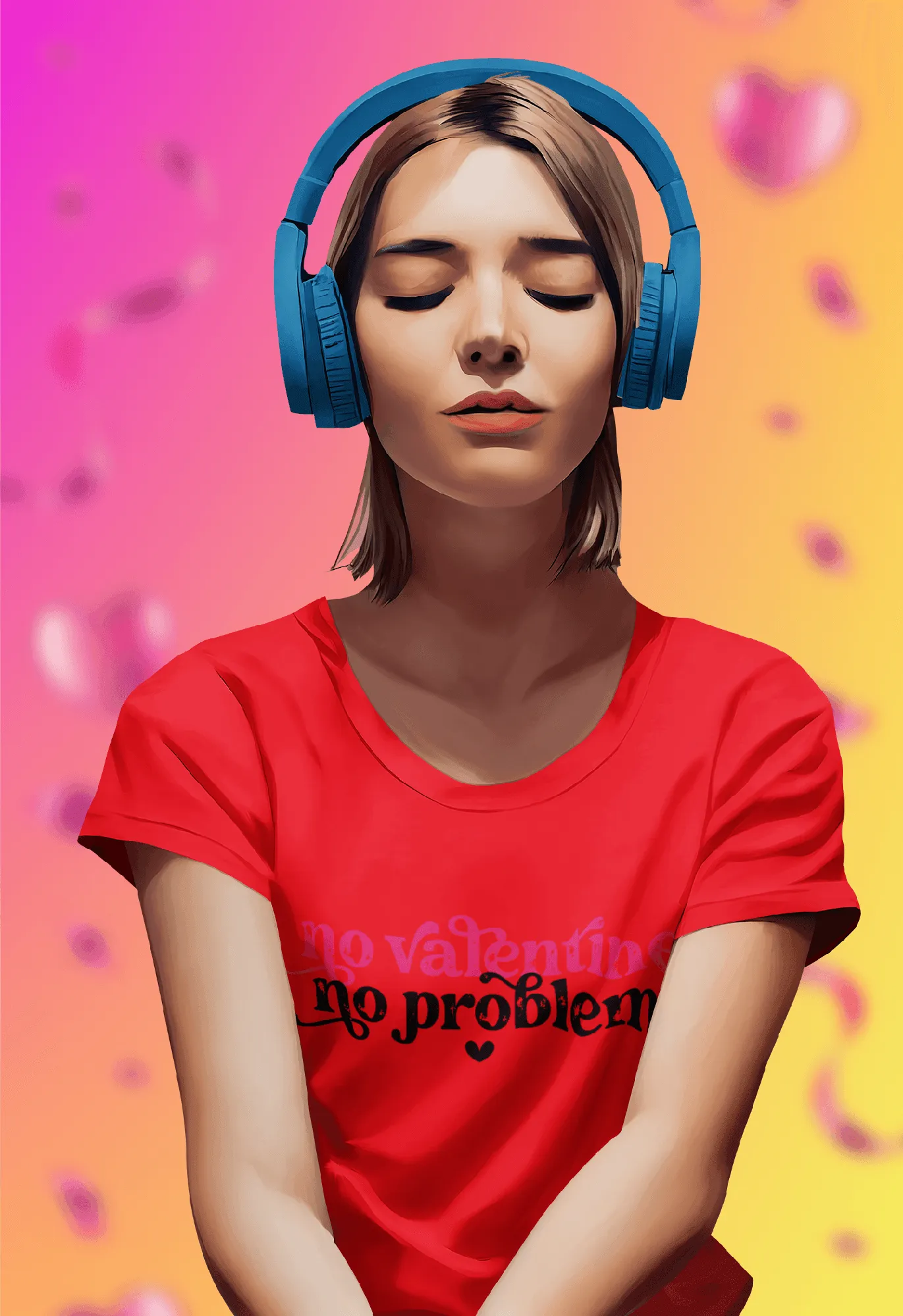 NO VALENTINE NOI PROBLEM T-shirt