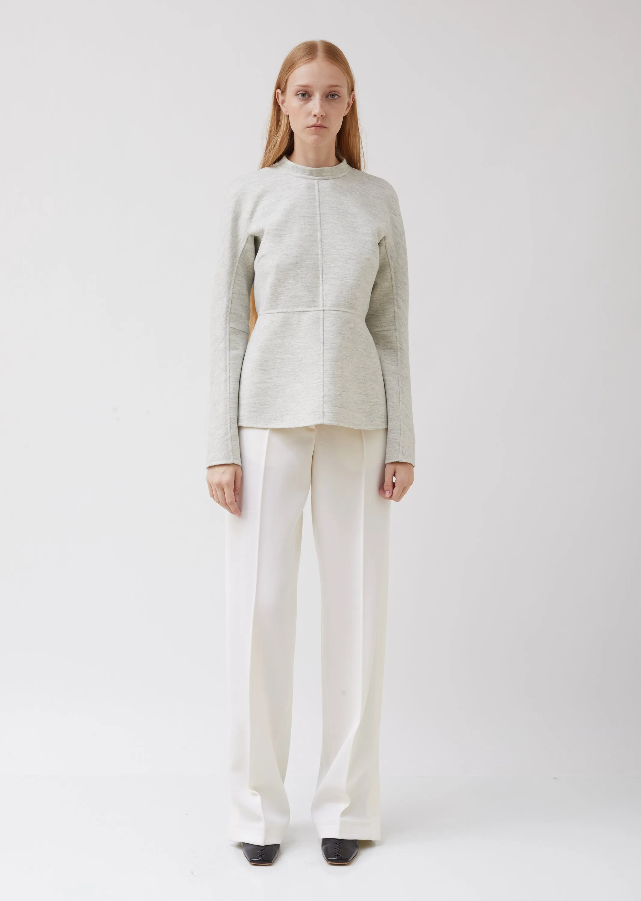 Paneled Soft Wool Top