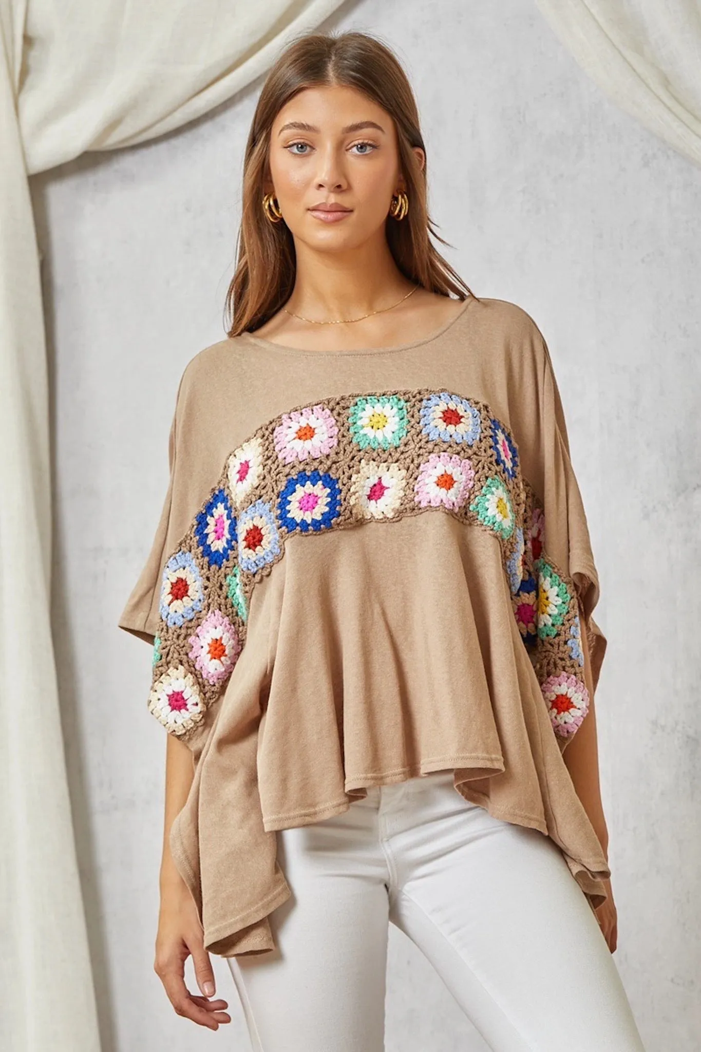 **PLUS ONLY** The Brittany Top in Mocha