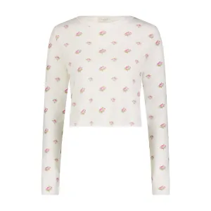 Polkadot CREAM VINTAGE ROSE Print NELL CROP SLOUCHY -Restocked