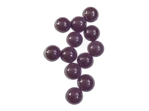 Purple Circular Shiny Ceramic Glass Stones (Without Hole- 8 mm)
